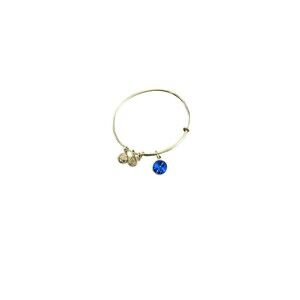 Alex & Ani September Sapphire Crystal Birthstone Charm 14kt Gold Fill Bracelet